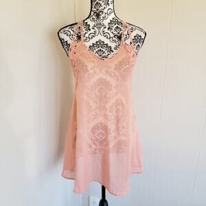 ASOS Crochet V-neck Tunic Length Swim Coverup